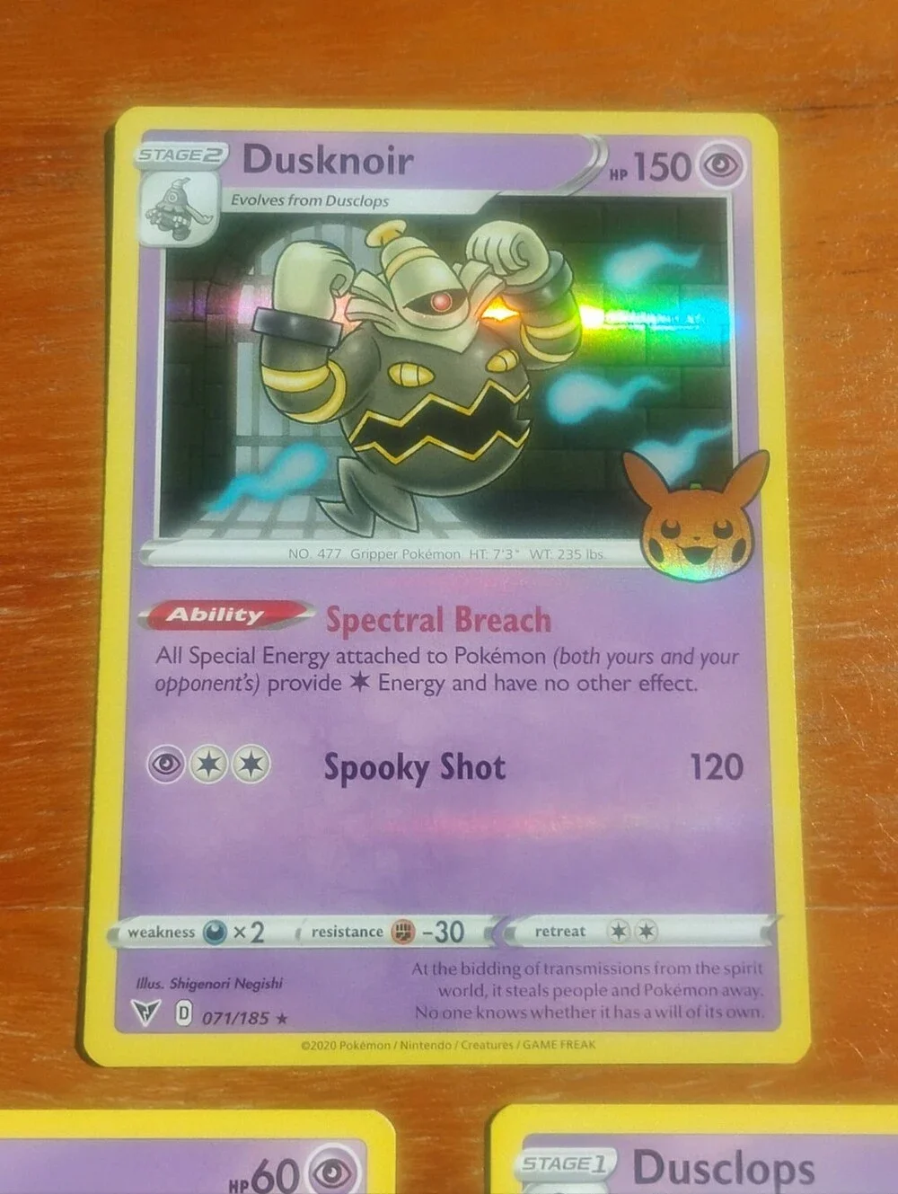 Mint Holo Dusknoir Dusclops & Duskull Trick or Trade Pokemon Cards